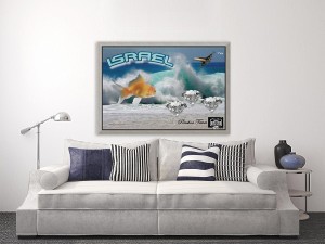 monogram art   israel ocean 1 FOR DSPLAY ONLY in room setting